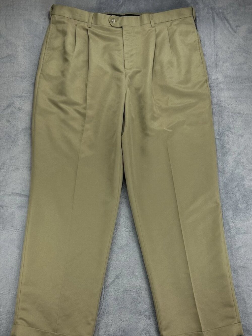 CROFT & BARROW Classic Fit Pants 40x32 Pleated/Cuffed Slacks New With Tags Taupe